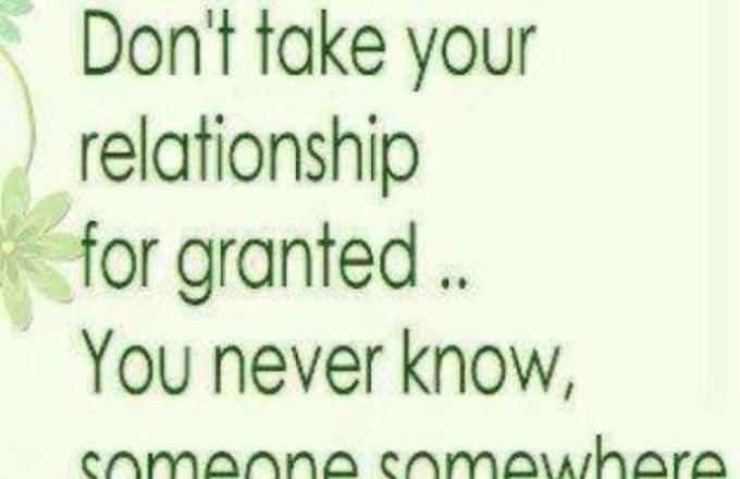 Taking Things for Granted: Relationship Edition