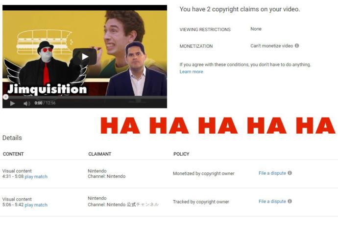 holy crap isn't this awesome, Jim F**** Sterling Son, used Nintendo of America and Nintendo of Japan against each other in a copyright strike?