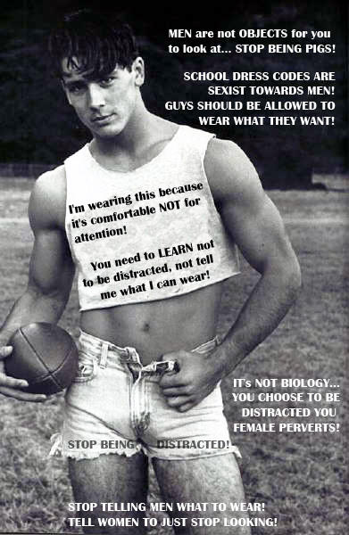 The narcissistic "Dress code" / "Let girls wear what they want" entitlement!