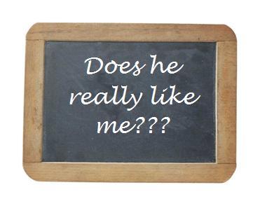 The answer to the question: Does he/she like me?