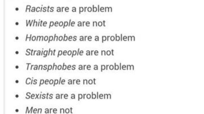 Why I refuse to make exceptions for different races, genders, religions etc.