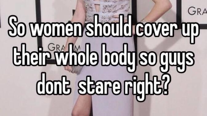 Men should cover up and start having some self-respect!