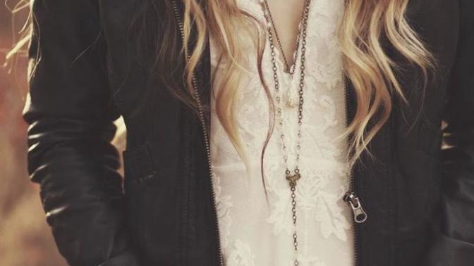 Leather and Lace Combination - Dare to try it