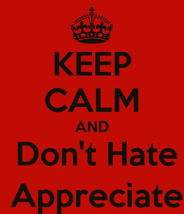 To love or to not hate