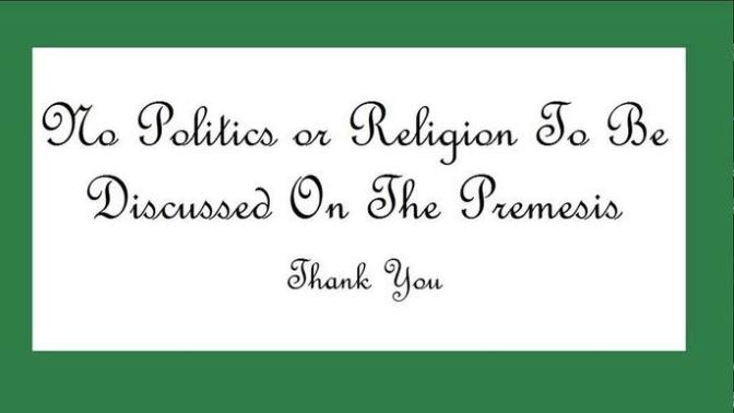 Stop talking about your religion. Just stop!