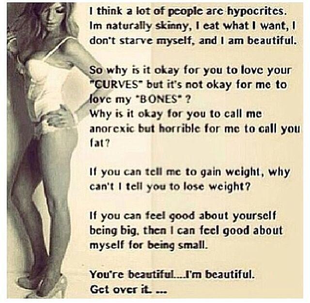 Skinny shaming is a thing