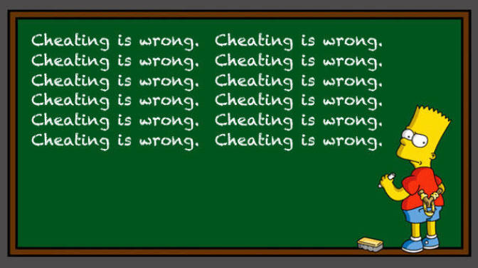 No Excuses...Cheating is never worth it!