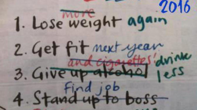 A Resolution To Remember...