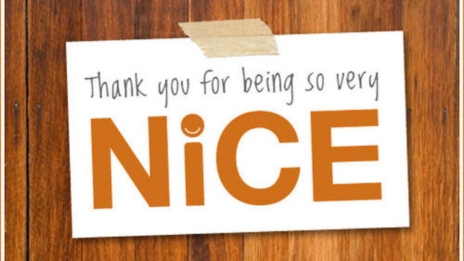 Thank You for Being Nice
