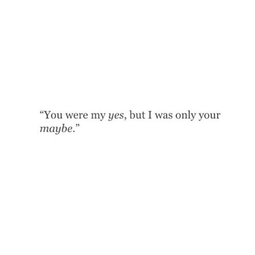 Being the second choice.