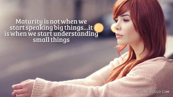 What I Think About Gender Maturity