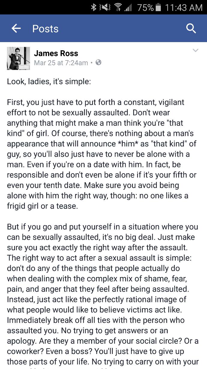 How to be the perfect sexual assault victim.