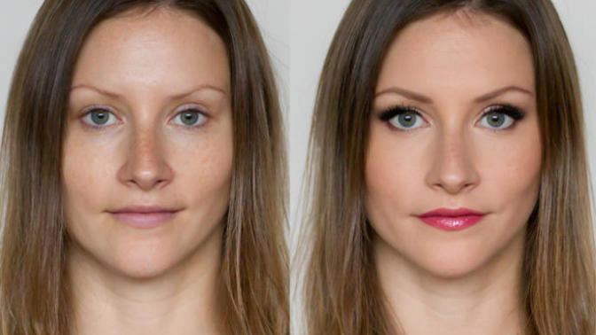Make-Up vs. Natural Face