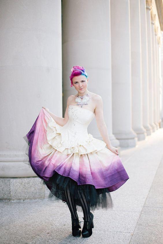 12 Gorgeous Tie Dye Wedding Dresses