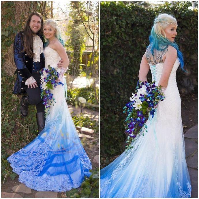 12 Gorgeous Tie Dye Wedding Dresses