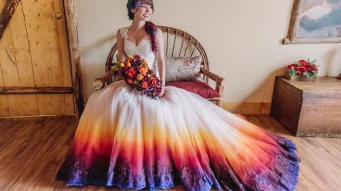 12 Gorgeous Tie Dye Wedding Dresses