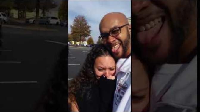 Guy surprise his wife with a car