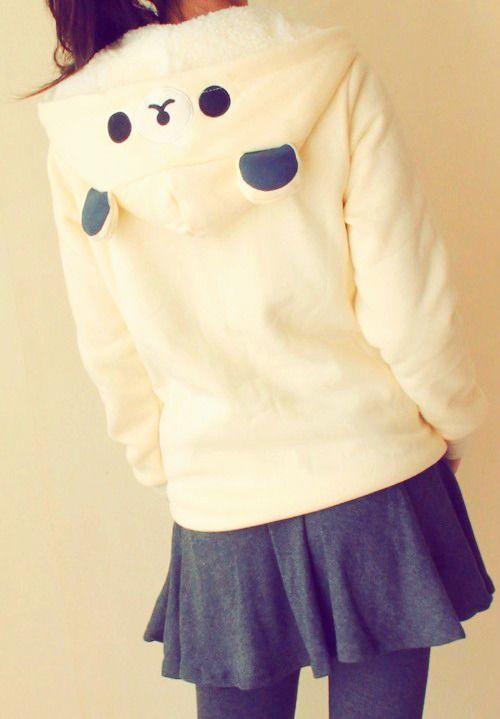 Quirky Hooded Leisure Clothing