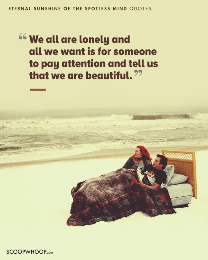 Some Really Beautiful Quotes From the Movie "Eternal Sunshine of the Spotless Mind"