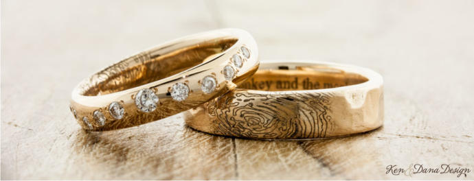 Classical Yet Fun Wedding Bands