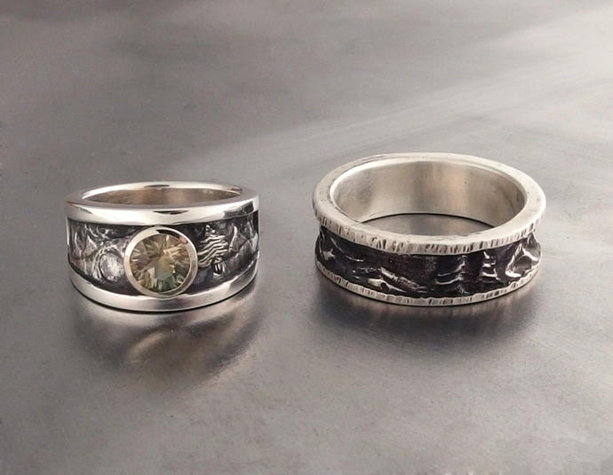 Classical Yet Fun Wedding Bands