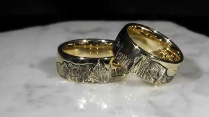 Classical Yet Fun Wedding Bands