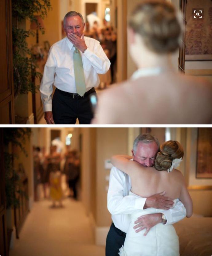 18 Magical "First Looks" Between Brides and Their Fathers
