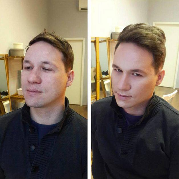 Make-Up Before and After