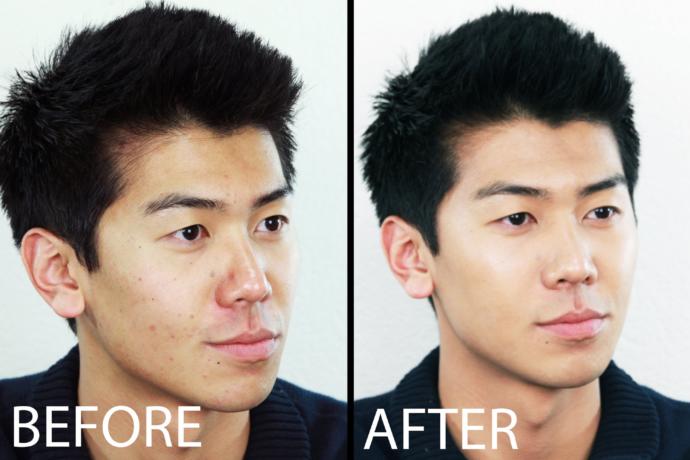 Make-Up Before and After