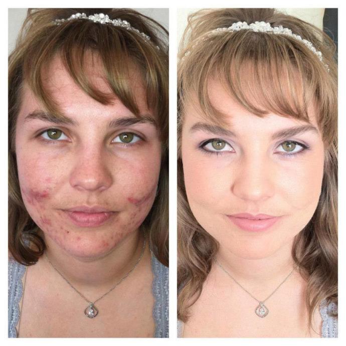 Make-Up Before and After