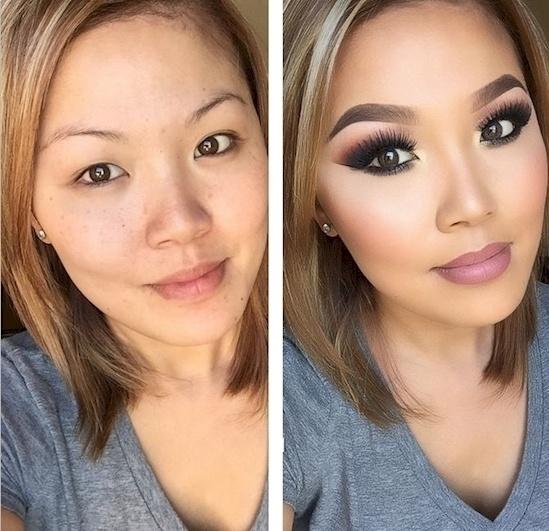 Make-Up Before and After