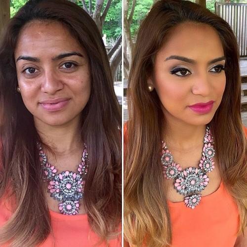 Make-Up Before and After
