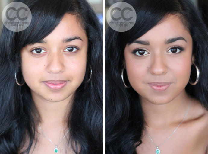 Make-Up Before and After