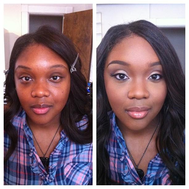 Make-Up Before and After
