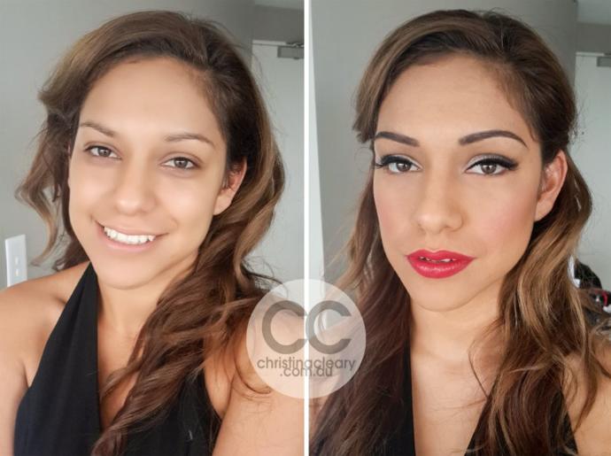 Make-Up Before and After