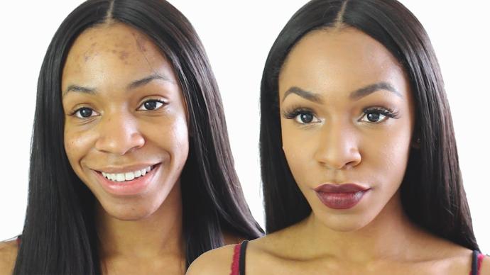 Make-Up Before and After