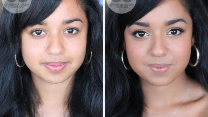 Make-Up Before and After