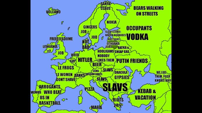 Some Maps of Europe According to People