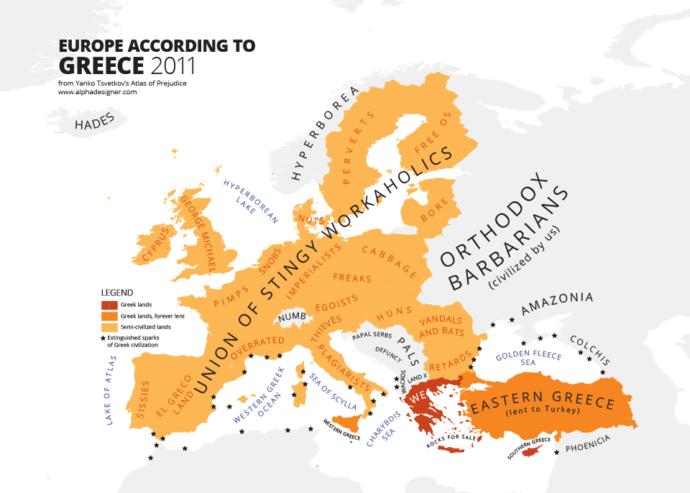 Some Maps of Europe According to People