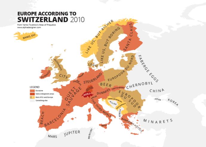 Some Maps of Europe According to People