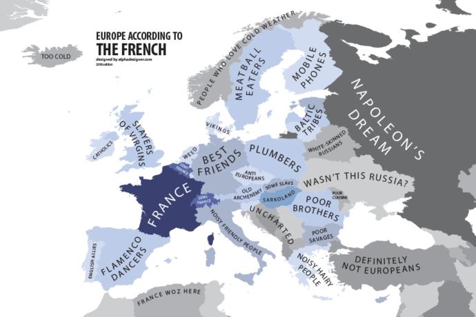 Some Maps of Europe According to People