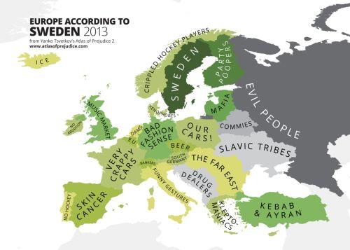 Some Maps of Europe According to People