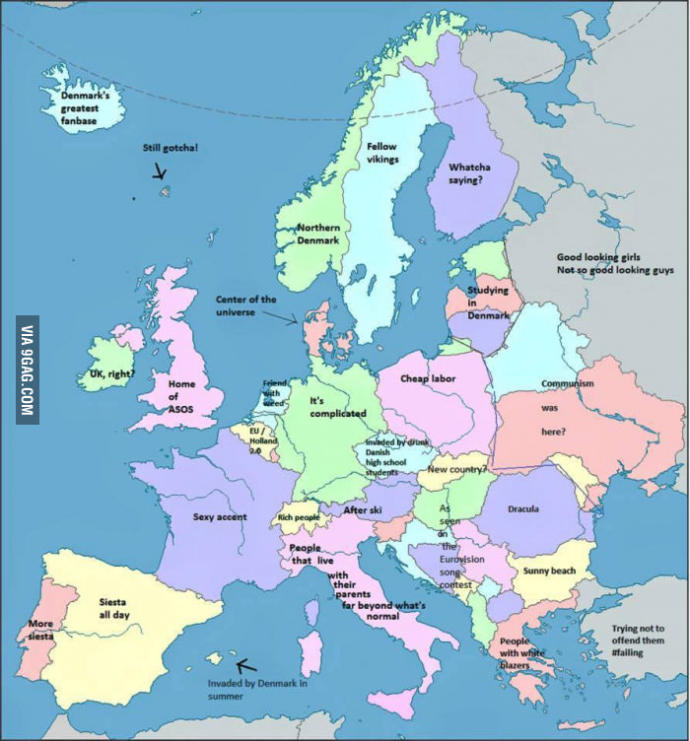 Some Maps of Europe According to People