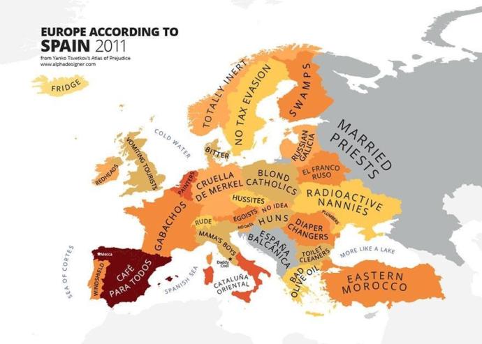 Some Maps of Europe According to People