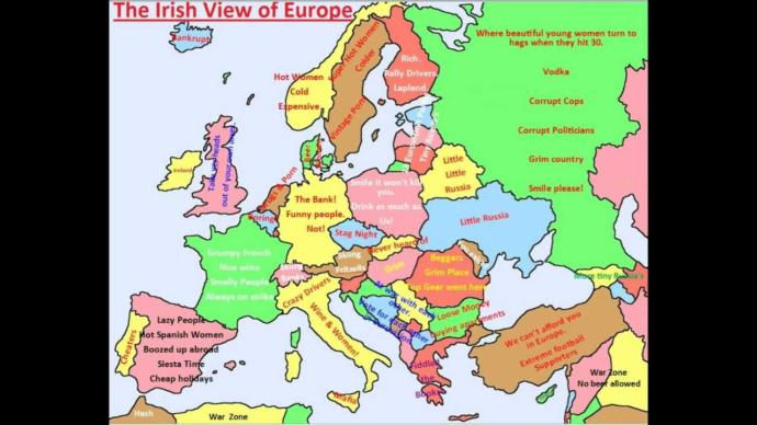 Some Maps of Europe According to People