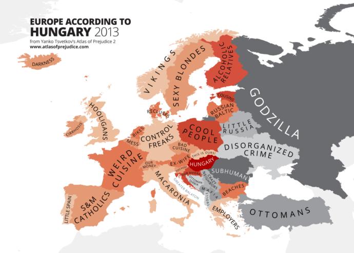 Some Maps of Europe According to People
