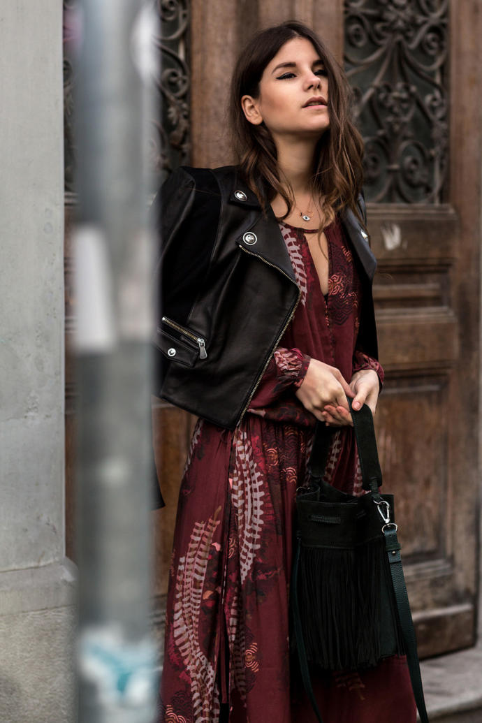 Maxi Dresses + Leather Jackets = Match Made In Fashion Heaven