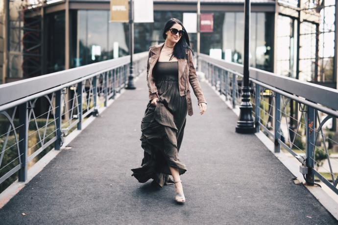 Maxi Dresses + Leather Jackets = Match Made In Fashion Heaven