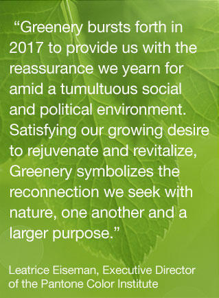 PANTONE Color of the Year 2017 - Greenery