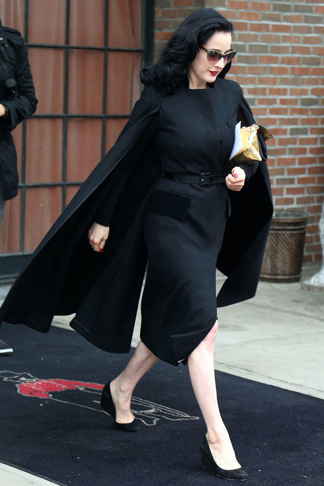 Dita Von Teese it UP for the Winter-Time